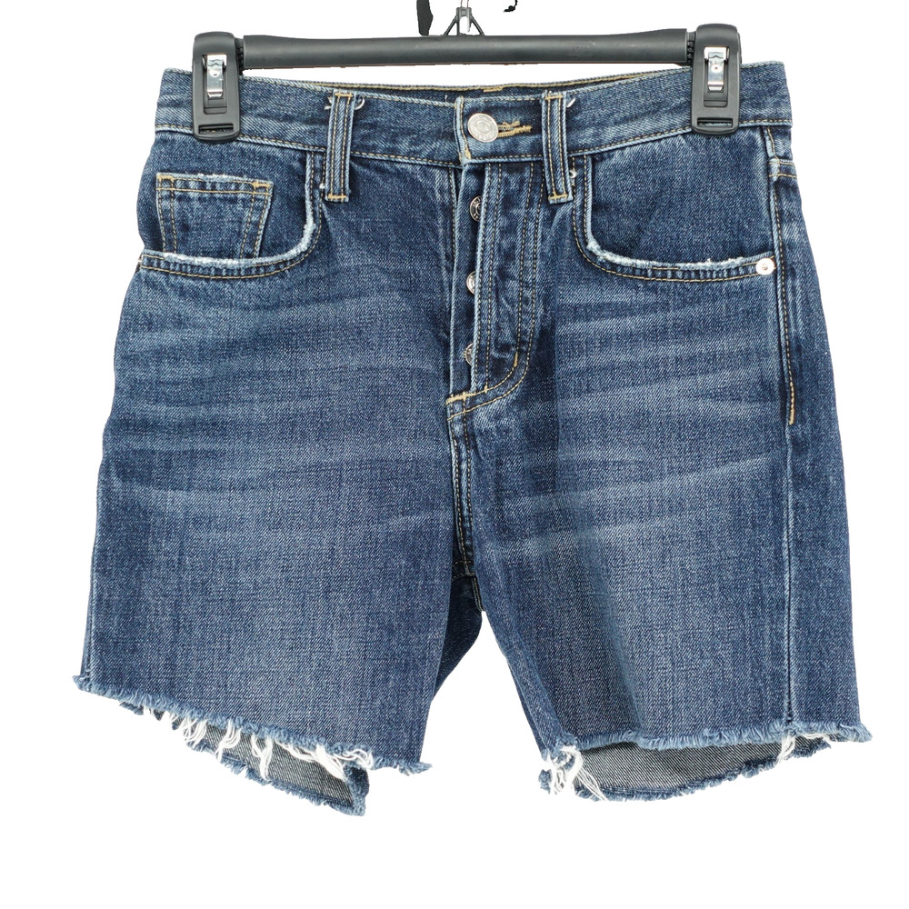 Current Elliot Denim Jean Shorts SZ 27 6.5" Cut Off Raw Hem Western Festival